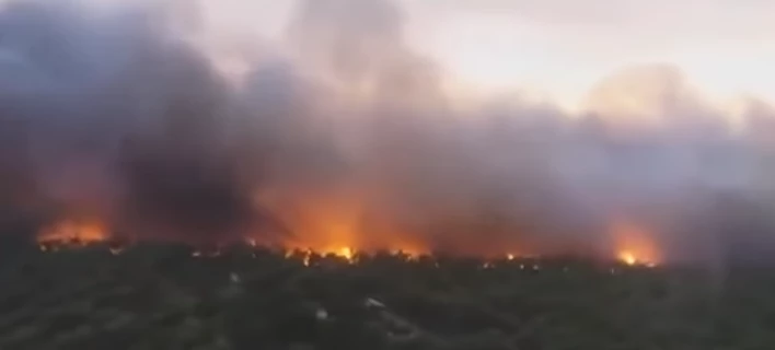 Η απίστευτη τραγωδία στο Μάτι από ελικόπτερο – Σκηνές χάους με τις φλόγες (Bίντεο)